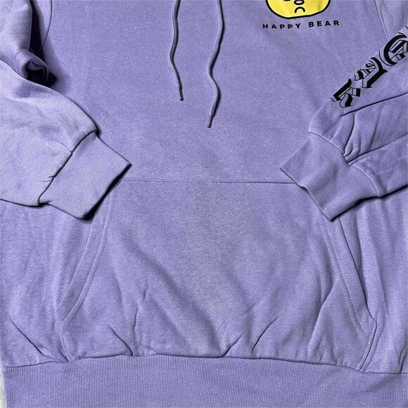 NWT Chemistry Happy Bear Pullover Hoodie Purple Men’s S - Picture 4 of 8